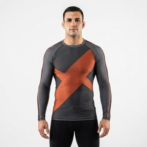 Rashguard MMA personnalisé pour homme à manches longues, imprimé par sublimation, respirant, extensible et compressif pour le grappling et les arts martiaux - Product Image 4
