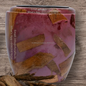 Quemador de madera de incienso de resina único exquisito con diseño de epoxi para Mubkhara Dukhoon evaporador Oud soporte para Ramadán Eid - Product Image 4