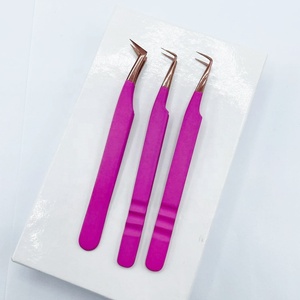 Pinzas de extensión de pestañas profesionales de punta Lisa blanca logotipo personalizado de acero inoxidable sostenible al por mayor Aroosh Corp 11cm - Product Image 3