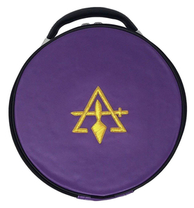 Estuche para Gorra de Sacerdote Superior Personalizado, en Cuero Rojo Elegante, Bordado, para Capítulo Real Arquimónico, ¡Gran Venta! - Product Image 5