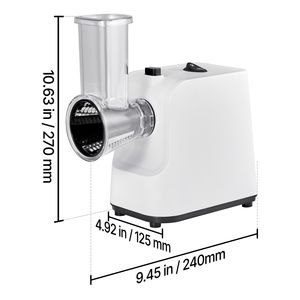 Grattugia Elettrica per Formaggio da 200W con 5 Accessori, Tritatutto per Verdure e Frutta, per Preparare Insalate - Product Image 2