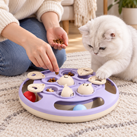 Mainan Puzzle Interaktif Plastik Lucu Zheng Xin untuk Kucing - Penghilang Kebosanan, Penggunaan Otomatis di Dalam Ruangan, Desain Makanan Tersembunyi, Bukan Air