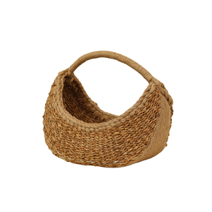 Sac à bandoulière vintage en jonc de mer, sac hobo tissé en fibre végétale, texture naturelle pour usage quotidien - Product Image 4