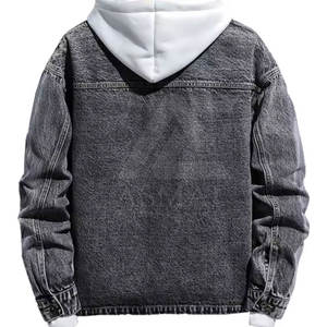 Veste en jean pour homme, prix bas, haute qualité, logo personnalisé imprimé, grandes tailles, veste en jean personnalisée pour homme - Product Image 6