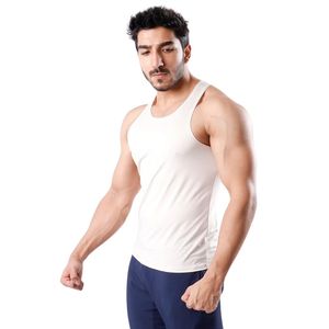 <b>Men's</b> Off <b>White</b> Sleeveless Gym Vest Lightweight Casual Sports <b>Tank</b> <b>Top</b> Breathable Muscle Shirt Custom Design Clothing Factory - Product Image 2