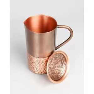 Modern Design Copper Drinking Jug Stylish Pitcher for Kitchen Dining <b>Table</b> Beverage Serving - Product Image 3