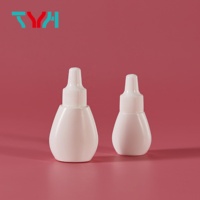 (SAMPLE) Flacon compte-gouttes ovale en plastique souple LDPE 3ml/5ml/10ml/11ml avec bouchon fileté PP et bouchon intérieur PE pour sérum de soin HOS