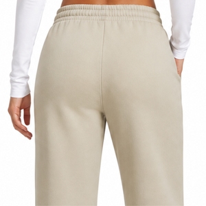 Custom <b>Women's</b> Wide Leg <b>Fleece</b> <b>Jogger</b> Sweatpants Soft Fabric Relaxed Fit Custom Made Elastic Waist Activewear Pants For <b>Women</b> - Product Image 5