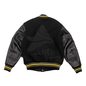 แจ็คเก็ตเบสบอลหนังแท้แบบ OEM คอตั้ง ระบายอากาศได้ดี เป็นมิตรกับสิ่งแวดล้อม ออกแบบได้ตามสั่งสำหรับผู้ชาย - Product Image 3