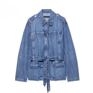 OEM Women's Cotton Denim Jacket Wholesale Supplier for Boutiques Relaxed Fit Custom Label for US Buyers - Product Image 4