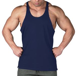 Débardeur de sport pour homme personnalisé OEM, 100% coton, sans manches, décontracté, entraînement, séchage rapide, respirant, dos musclé 3D, tricoté - Product Image 1