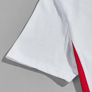 Men T Shirt and Shorts Set Color Block Casual Two Piece Outfit Summer Sportswear Custom Logo <b>Plain</b> <b>Tracksuit</b> - Product Image 3