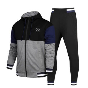 Men Winter Training Sports Hooded Tracksuit Eco-Friendly Quick Dry <b>Lightweight</b> Regular Fit <b>Jacket</b> Pants Gym <b>Running</b> Exercise - Product Image 1