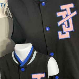 Chaleco Varsity para Mujer Jack and Jill, con Parches de Chenilla, Cierre de Broches, Sin Mangas, Estilo Casual Urbano, Prenda Exterior de Moda - Product Image 5