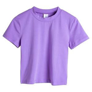 Camisetas en blanco de algodón 100% de alta calidad para mujer, camisetas con logotipo personalizado para mujer, camisetas con cuello redondo, camisetas Unisex - Product Image 5