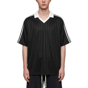 Camiseta de Fútbol Vintage Personalizada para Hombre, Camiseta de Fútbol a Rayas al por Mayor, Camiseta Deportiva con Cuello en Contraste - Product Image 1