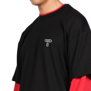 Logotipo personalizado y diseño de camiseta de manga doble para hombre de calidad superior 100% algodón al por mayor de tela tejida - Product Image 3