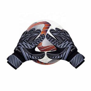 Customized Design Goalkeeper Gloves Front Palm German Latex Backhand Mesh Latex And Silicon Inject Elastic Attached <b>Strap</b> - Product Image 5