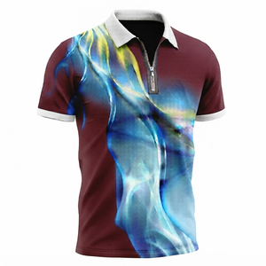 Camiseta de Verano Nueva con Bolsillo Tejido para Hombre, Manga Corta, Casual, Ajustada, Estampada, Antiarrugas, de Secado Rápido, para Ocio al Aire Libre - Product Image 3
