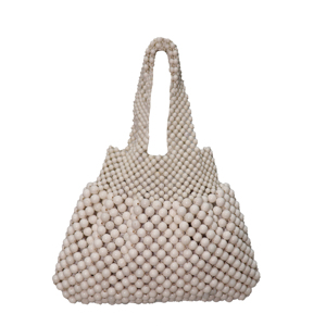 Luxury Handmade Pearl Beaded <b>Hand</b> Bag for Women | Elegant White Bubble Bead Handbag | Fashion Evening Party Purse Korean Style - Product Image 1