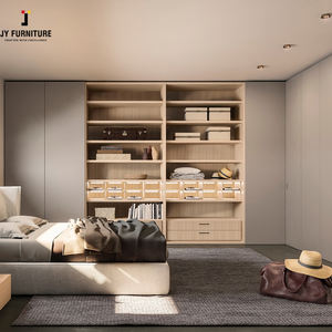 JY Usine 2024 Design Européen Haute Brillance RTA Bois Dur Double Suspendu Chambre Rob Armoire Meubles de Maison pour Villas au Vietnam - Product Image 5