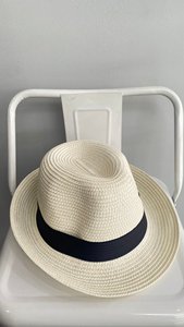 Top plano para mujer Vintage Jazz R Logo verano moda tapa de papel banda de Cuero flexible para viajes playa vacaciones primavera papel Panamá - Product Image 5