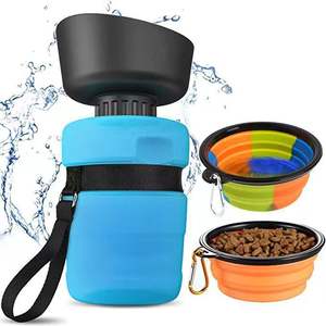 Bolsa de silicona para caminar para perros con sublimación con soporte para botella de agua, botellas de agua para mascotas baratas - Product Image 2
