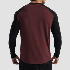 Camiseta de Manga Larga para Hombre, al por Mayor, con Logotipo Personalizado, de la Mejor Calidad, Ajustada, de Spandex/Algodón, de Secado Rápido, Transpirable y Ecológica - Product Image 3
