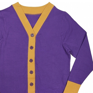 Cárdigan de punto personalizado con cuello en V para mujer, lana/cachemira gruesa, diseño clásico griego de hermandad, informal de invierno, corte regular - Product Image 4