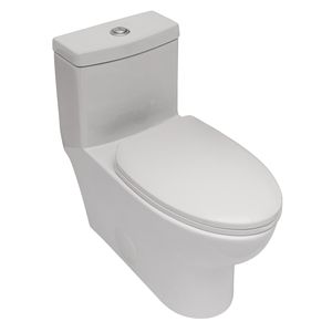 WC in ceramica a doppio filo monopezzo con chiusura morbida - Product Image 1
