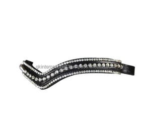 Bandas de cejas de cristal de cuero con múltiples canales, banda de cejas ostentosa de diseño más nuevo para caballos con brida - Product Image 6