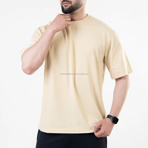 Camisetas Casuales Extra Grandes para Hombre, de Algodón con Spandex, Corte Regular, Color Sólido, Manga Corta, Cuello con Serigrafía - Product Image 4