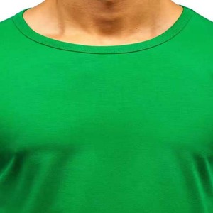New Casual Blank Solid Front Custom Style <b>Mens</b> Short Sleeve O-Neck Knitted Plain Dyed T-<b>Shirts</b> 100% Cotton Quick Dry Breathable - Product Image 1