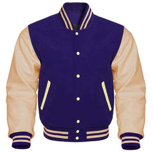 Custom Wholesale Unisex <b>Vintage</b> Letterman <b>Varsity</b> <b>Jacket</b> with Wool Body and Faux Leather Sleeves Retro Baseball Bomber <b>Jacket</b> - Product Image 5