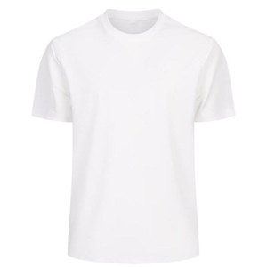 Men's Black Oversized Short Sleeve O-Neck Knitted Casual Solid Color Eco-Friendly Front Logo 100% Cotton T-Shirt - Product Image 6