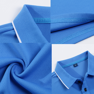 เสื้อผ้าผู้ชายขายส่ง ผ้าแคนวาสสำหรับเสื้อเชิ้ต พิมพ์โลโก้ด้านหน้าตามสั่ง เสื้อกีฬากอล์ฟ แอคทีฟแวร์ แห้งเร็ว ระบายอากาศได้ดี เสื้อแขนสั้น - Product Image 4