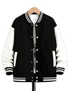 Chaqueta de Béisbol con Cuello de Botones, Corte Holgado, Mangas con Contraste, Cuello Alto y Cierre de Botones, Ropa Deportiva, Bangladesh - Product Image 2
