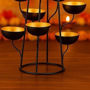 Candélabre avec 9 supports de bougies résistants à la chaleur pour les activités religieuses - Product Image 2