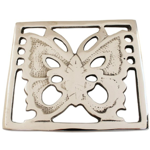 Nuevo Diseño Cuadrado de Mariposa, Salvamanteles Metálico Decorativo de Aluminio, Protector de Mesa Resistente al Calor para Cocina - Product Image 1