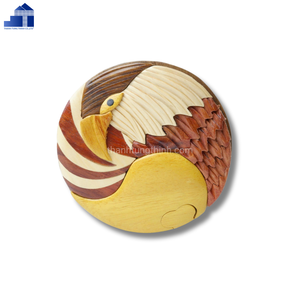 Handmade Wooden <b>Puzzle</b> <b>Box</b> Folk Art Carved Figure Irregular Shape Home Decoration - Product Image 4