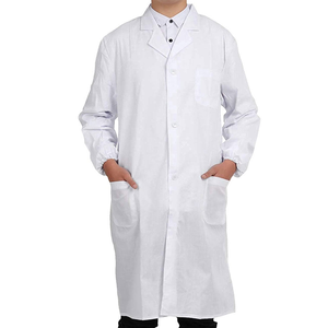 Unisex White Cotton Lab Coat for Hospital Use Woven Fabric Professional Workwear Uniform - Product Image 3