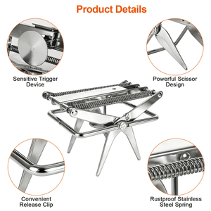 Potente Trappola per Topolini in Metallo Impermeabile, Facile da Installare, con Eliminazione Istantanea e Sicura, Controllo Umano dei Parassiti per Prato e Animali Domestici - Product Image 3