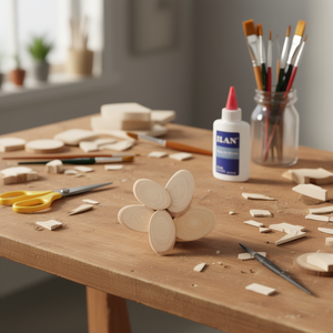 Base in legno ILAN 0,5x6x3cm 5 pezzi per lavori artigianali - Product Image 3