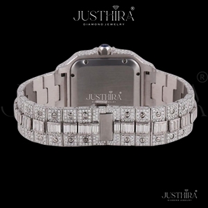 Reloj de Lujo Personalizable para Hombre, Estilo Hip Hop, con Diamantes Moissanite Reales, Chapado en Plata, Movimiento de Cuarzo ETA, Edición Limitada, 10 Bar - Product Image 3