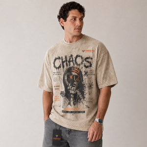 Camiseta de Lona 100% Algodón para Hombre, Estilo Vintage con Lavado Ácido, Oversize, Estampado de Grafiti, Hombro Caído, de Alto Gramaje, Fabricación Personalizada - Product Image 5