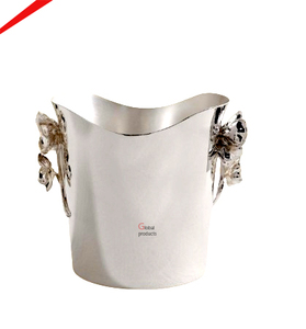 Seau à vin vintage en métal pour garder les bouteilles au frais lors de déjeuners, dîners, ou comme décoration pour mariages et célébrations - Product Image 3