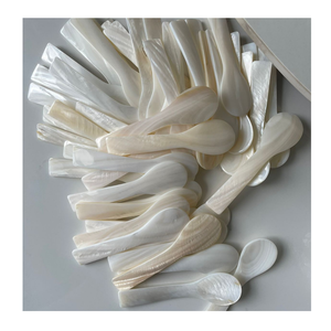 Cuillère en coquille naturelle faite à la main, cuillère en nacre, vaisselle écologique pour dessert, glace, café - Product Image 2