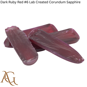 Rojo rubí oscuro # 6 bolas de zafiro de corindón cultivado en laboratorio, sintético, de fusión por llama, gema simulada para corte lapidario - Product Image 5