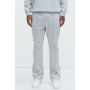 Premium Men Flare Joggers Cotton Fleece Heavyweight Wide Leg Sweatpants Streetwear Gym Training Pants Custom OEM Private Label - Product Image 3