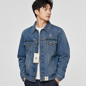 <b>Men</b> Lightweight <b>Denim</b> <b>Jacket</b> Soft Cotton <b>Denim</b> Fabric Breathable Construction Button Closure Comfortable Fit Everyday - Product Image 1